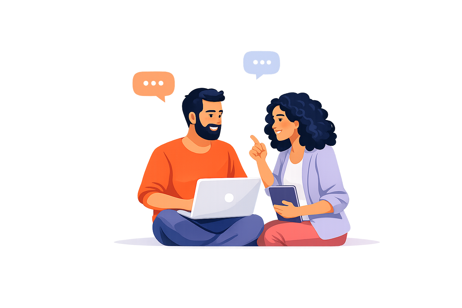 Partners talking Partners talking